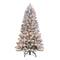 4.5ft. Pre-Lit Flocked Virginia Pine Artificial Christmas Tree, Clear Lights